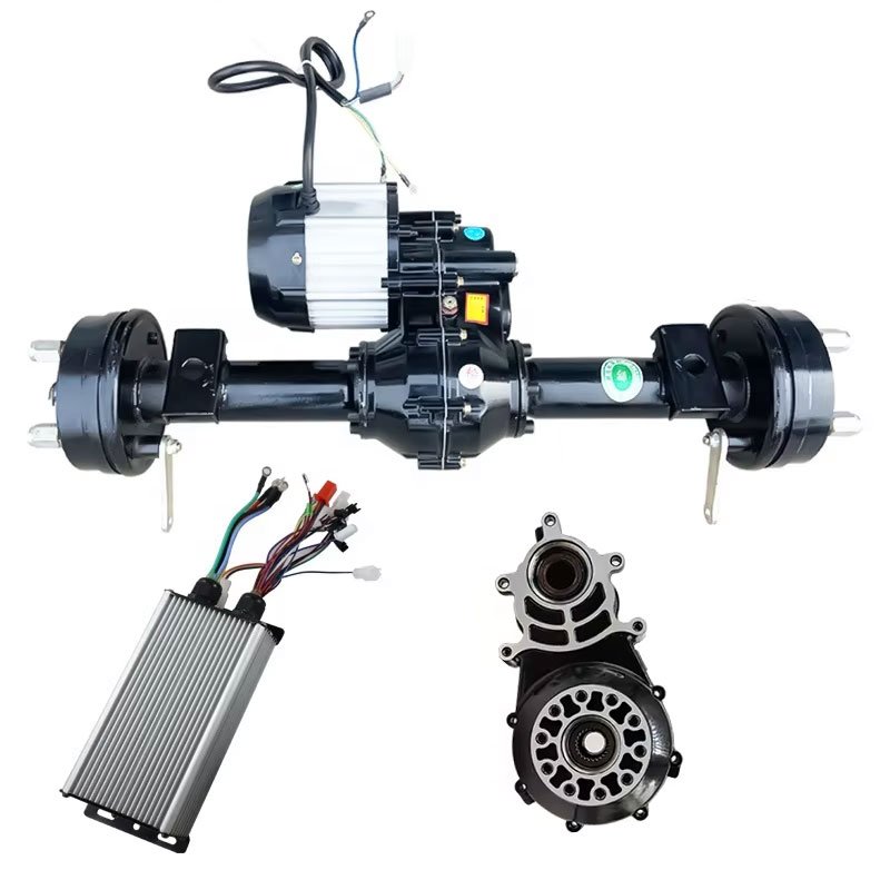 Split drum brake rear axle assembly